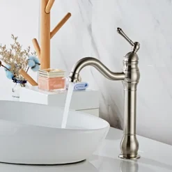 Bathroom Sink Faucet Antique Brass/ORB/Brushed Nickel Rotatable Single Handle One Hole Bath Taps