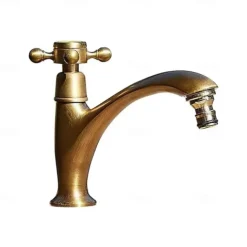 Bathroom Sink Faucet Antique Brass Single Handle One Hole Centerset Mount Lavatory Bathroom Vanity Faucet