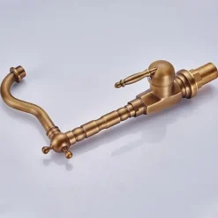 Bathroom Sink Faucet Copper/Centerset Basin Faucet Single Handle One Hole Bath Taps Contain with Cold and Hot Water