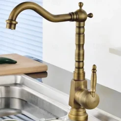 Bathroom Sink Faucet Copper/Centerset Basin Faucet Single Handle One Hole Bath Taps Contain with Cold and Hot Water
