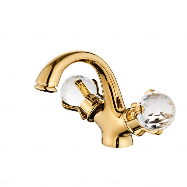 Bathroom Sink Faucet Electroplated Modern Brass Single Handle One Hole Centerset Mount for Sink, Hot and Cold Water Hoses Included