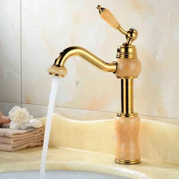 Bathroom Sink Faucet Mixer Basin Tap, Brass Single Handle with Hot and Cold Hose- Rotatable / Classic Electroplated Centerset Single Handle One HoleBath Taps