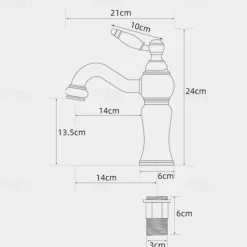 Bathroom Sink Faucet Mixer Basin Tap, Brass Single Handle with Hot and Cold Hose- Rotatable / Classic Electroplated Centerset Single Handle One HoleBath Taps