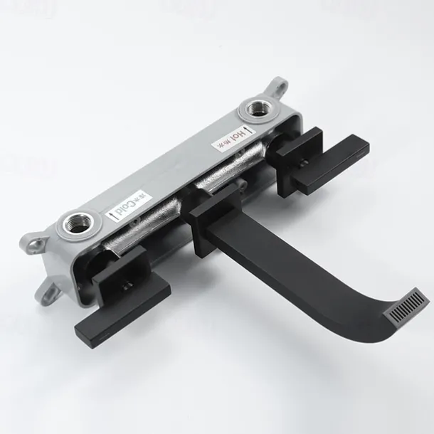 Bathroom Sink Faucet ,Wall Mount Brass Waterfall Widespread Black Two Handles Two Holes Bath Taps