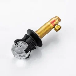 Bathroom Sink Faucet with Two Crystal Knob Handles Waterfall Matte Black/Chrome Deck Mounted Widespread 3 Holes Bathroom Faucets for Bathtub or Sink