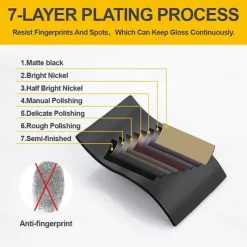 Bathroom Sink Faucet with Two Crystal Knob Handles Waterfall Matte Black/Chrome Deck Mounted Widespread 3 Holes Bathroom Faucets for Bathtub or Sink