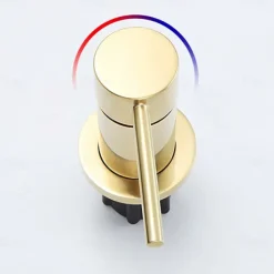 Bathroom Sink Faucet,Black/Chrome/Brushed Gold/Rose Gold Finish Widespread Single Handle Dual Holes Basin Sink Mixer Tap Washroom Faucet with Hot and Cold Switch