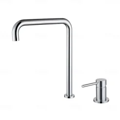 Bathroom Sink Faucet,Black/Chrome/Brushed Gold/Rose Gold Finish Widespread Single Handle Dual Holes Basin Sink Mixer Tap Washroom Faucet with Hot and Cold Switch