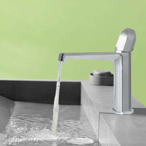 Bathroom Sink Faucet,Black Bathroom Faucet,Brass Single Handle One Hole Bath Taps(Black/Grey/Chrome/Golden)