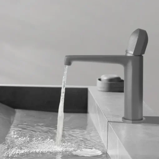 Bathroom Sink Faucet,Black Bathroom Faucet,Brass Single Handle One Hole Bath Taps(Black/Grey/Chrome/Golden)