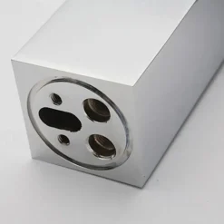 Bathroom Sink Faucet,Brass Single Handle One Hole Silvery Waterfall Concise Style Chrome Centerset Bath Taps