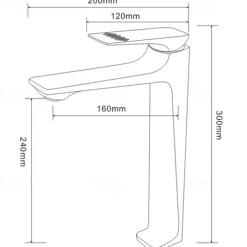 Bathroom Sink Faucet,Brass Stereoscopy Single Handle One Hole Bath Taps with Hot and Cold Switch