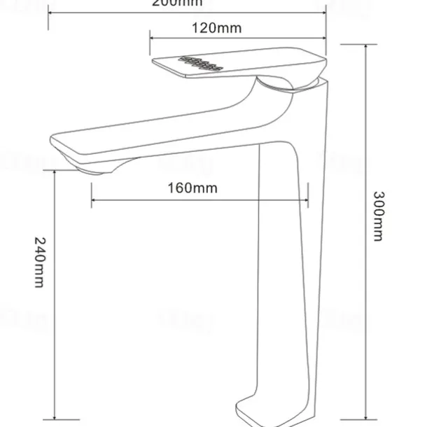 Bathroom Sink Faucet,Brass Stereoscopy Single Handle One Hole Bath Taps with Hot and Cold Switch