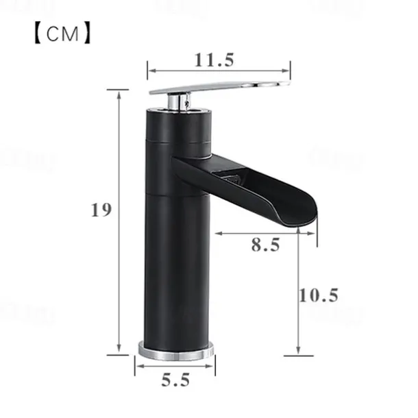 Bathroom Sink Faucet,Rotatable Electroplated Centerset Single Handle One Hole Bath Taps with Hot and Cold Switch