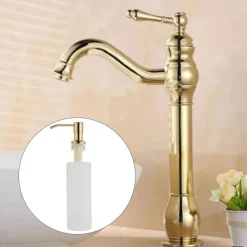 Bathroom Sink Mixer Faucet Antique Brass ORB, 360 Rotatable Basin Tap Single Handle Deck Mounted, Traditional Washroom Vessel Bath Taps