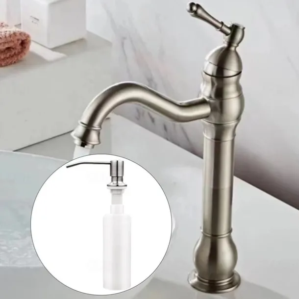 Bathroom Sink Mixer Faucet Antique Brass ORB, 360 Rotatable Basin Tap Single Handle Deck Mounted, Traditional Washroom Vessel Bath Taps