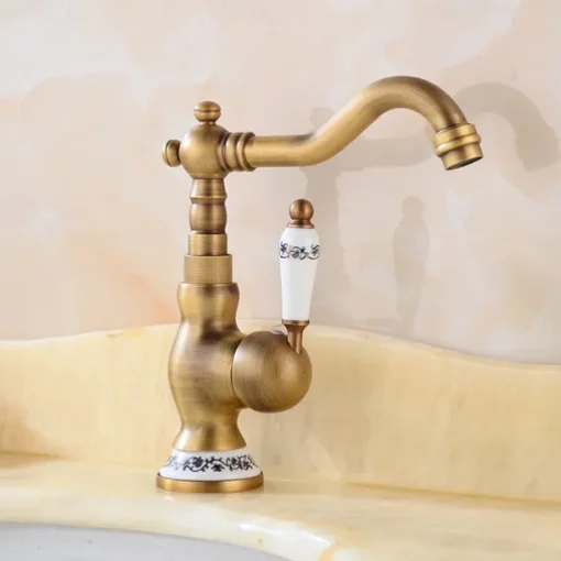 Bathroom Sink Mixer Faucet, Basin Taps with Cold and Hot Hose