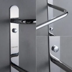 Bathroom Towel Bar Chrome Multilayer New Design Stainless Steel Bath 3 Rods Towel Rack Wall Mounted Silvery 1pc