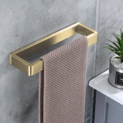 Bathroom Towel Rack Hand Towel Rail Black Towel Bar SUS304 Stainless Steel 26cm Wall Mounted Towel Rack(Black/Golden/Brushed Nickel)