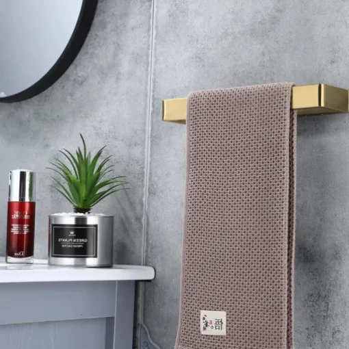 Bathroom Towel Rack Hand Towel Rail Black Towel Bar SUS304 Stainless Steel 26cm Wall Mounted Towel Rack(Black/Golden/Brushed Nickel)