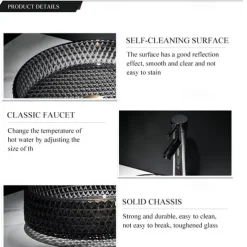 Bathroom Vessel Sink with Chrome Faucet,Wash Basin Glass Countertop Cylinder Wash Basin Hand Washbasin Worktop Installation Glass Basin Set with Chrome Brass Tap