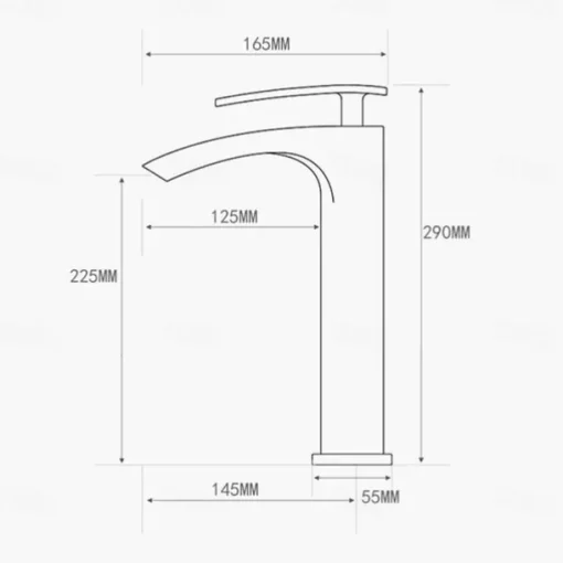 Bathroom Waterfall Sink Faucet, Basin Mixer Taps Tall Short Brass, Deck Mounted Single Handle One Hole Tap with Hot and Cold Hose Vessel Water Tap Washroom