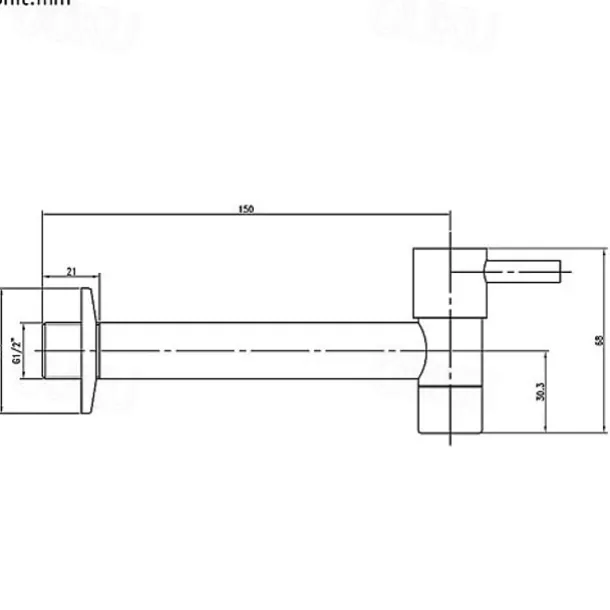 Bathroom Sink Faucet,Wall Mounted Brass Single Handle One Hole Centerset Contemporary, Bathroom Sink Faucet with Cold Water Only