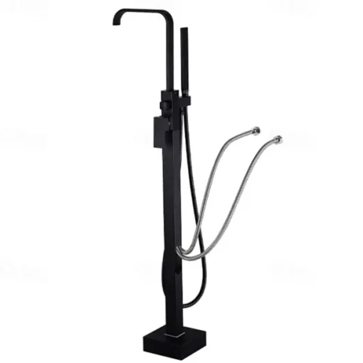 Bathtub Faucet - Contemporary Electroplated Free Standing Brass Valve Bath Shower Mixer Taps