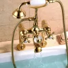 Bathtub Faucet - Modern Contemporary Electroplated Roman Tub Ceramic Valve Bath Shower Mixer Taps