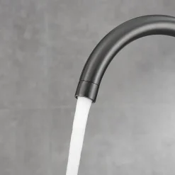 Bathtub Faucet Gun Grey Contemporary Electroplated Free Standing Ceramic Valve Bath Shower Mixer Taps