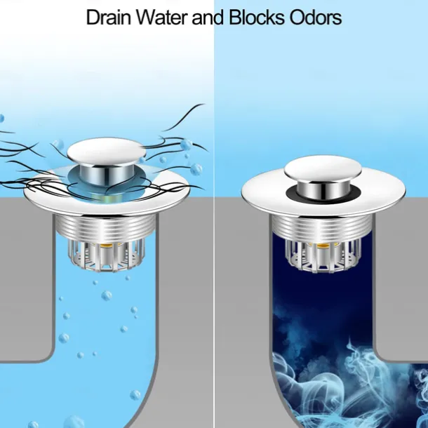 Bathtub Stopper Shower Drain Hair Catcher, Pop-up Tub Stopper with Strainer Bathroom Drain Plug Drain Protector for 1-1/2 to 1-3/4" Bath Drain Hole