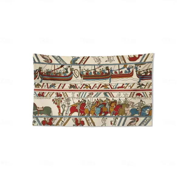 Bayeux Medieval Tapestry Middle Age Tapestry Wall Art Decor Photograph Backdrop Blanket Curtain Home Bedroom Living Room Decoration