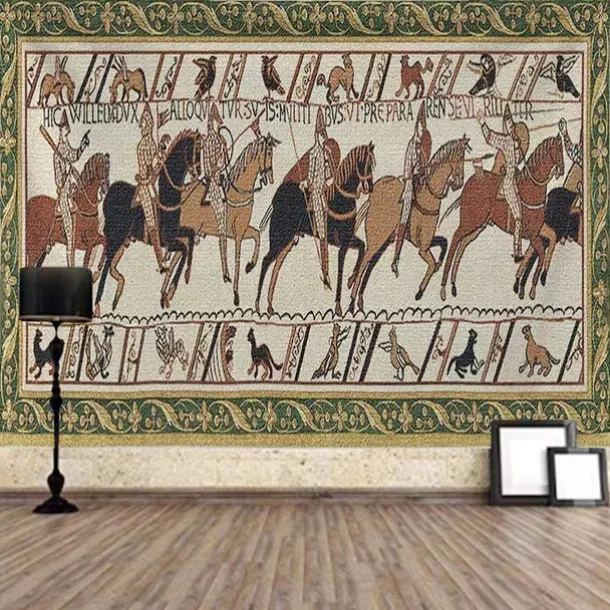 Bayeux Tapestry Hanging Tapestry Wall Art Large Tapestry Mural Decor Photograph Backdrop Blanket Curtain Home Bedroom Living Room Decoration