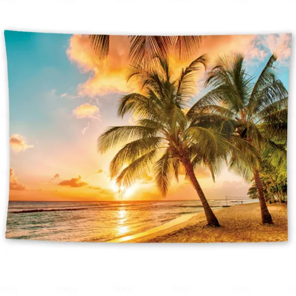 Beach Hanging Tapestry Wall Art Large Tapestry Mural Decor Photograph Backdrop Blanket Curtain Home Bedroom Living Room Decoration