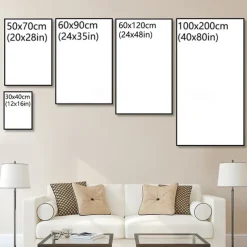 Beach Seascape Wall Art Canvas Painting Shell Sea Wall Art Starfish Seashells Wall Pictures Poster for Living Room Bedroom Office Decor No Frame