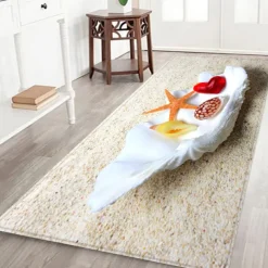 Beach Starfish Beach Collection Pattern Flannel Fabric Print Home Entrance Mattress Bathroom Mattress Mattress