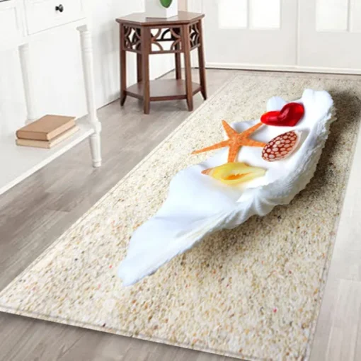 Beach Starfish Beach Collection Pattern Flannel Fabric Print Home Entrance Mattress Bathroom Mattress Mattress