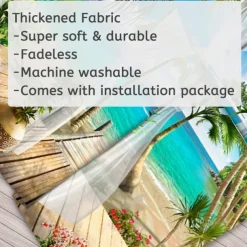 Beach Theme Hanging Tapestry Wall Art Large Tapestry Mural Decor Photograph Backdrop Blanket Curtain Home Bedroom Living Room Decoration
