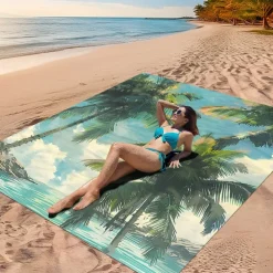 Beach Towel - Quick Drying and Waterproof - Soft and Absorbent Fabric - Perfect for Beach, Pool, and Travel - Lightweight and Compact for Easy Packing