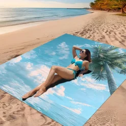 Beach Towel - Quick Drying and Waterproof - Soft and Absorbent Fabric - Perfect for Beach, Pool, and Travel - Lightweight and Compact for Easy Packing