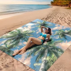 Beach Towel - Quick Drying and Waterproof - Soft and Absorbent Fabric - Perfect for Beach, Pool, and Travel - Lightweight and Compact for Easy Packing