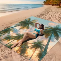 Beach Towel - Quick Drying and Waterproof - Soft and Absorbent Fabric - Perfect for Beach, Pool, and Travel - Lightweight and Compact for Easy Packing