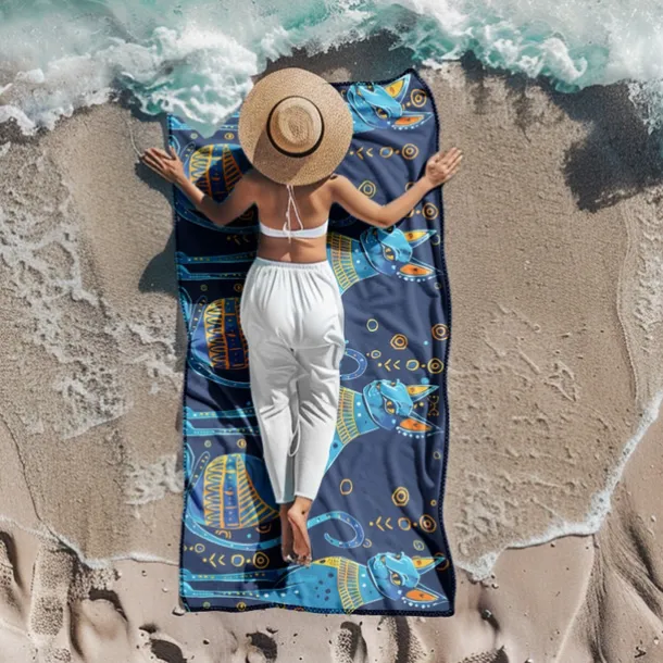 Beach Towel Beach Blanket Quick-Dry 3D Print 100% Micro Fiber Comfy Soft Blankets