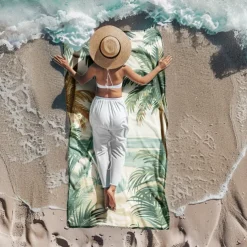 Beach Towel Comfy Blankets Love Sea Series Bath Towel Large 3D Print Pattern Towel Bath Towel Beach Sheet Blanket Classic 100% Micro Fiber