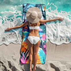 Beach Towel Comfy Blankets Love Sea Series Bath Towel Large 3D Print Pattern Towel Bath Towel Beach Sheet Blanket Classic 100% Micro Fiber