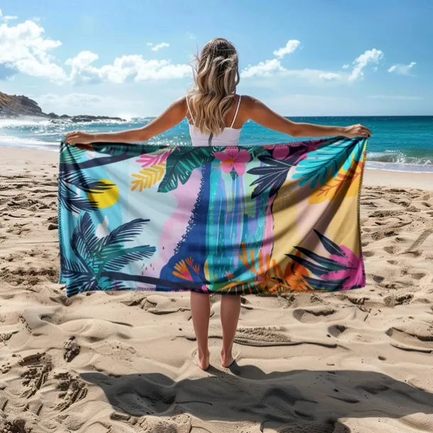 Beach Towel Comfy Blankets Love Sea Series Bath Towel Large 3D Print Pattern Towel Bath Towel Beach Sheet Blanket Classic 100% Micro Fiber