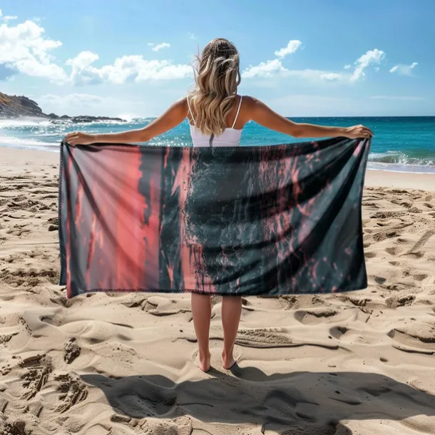 Beach Towel Comfy Blankets Love Sea Series Bath Towel Large 3D Print Pattern Towel Bath Towel Beach Sheet Blanket Classic 100% Micro Fiber