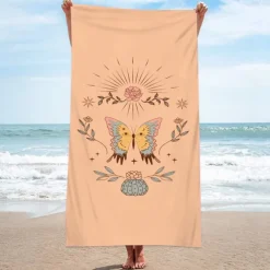 Beach Towel for Adults Men Women Kids, Sand Free Beach Towel Quick Dry Microfiber Lightweight, Oversized Pool Towel Super Absorbent Personalized Towels