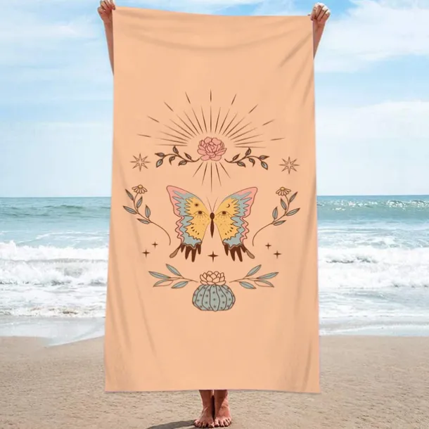 Beach Towel for Adults Men Women Kids, Sand Free Beach Towel Quick Dry Microfiber Lightweight, Oversized Pool Towel Super Absorbent Personalized Towels