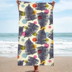Beach Towel for Adults Men Women Kids, Sand Free Beach Towel Quick Dry Microfiber Lightweight, Oversized Pool Towel Super Absorbent Personalized Towels